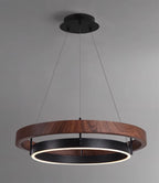 Haloa Minimalist Ring Pendant - Modern LED Circular Chandelier for Living Room & Foyer