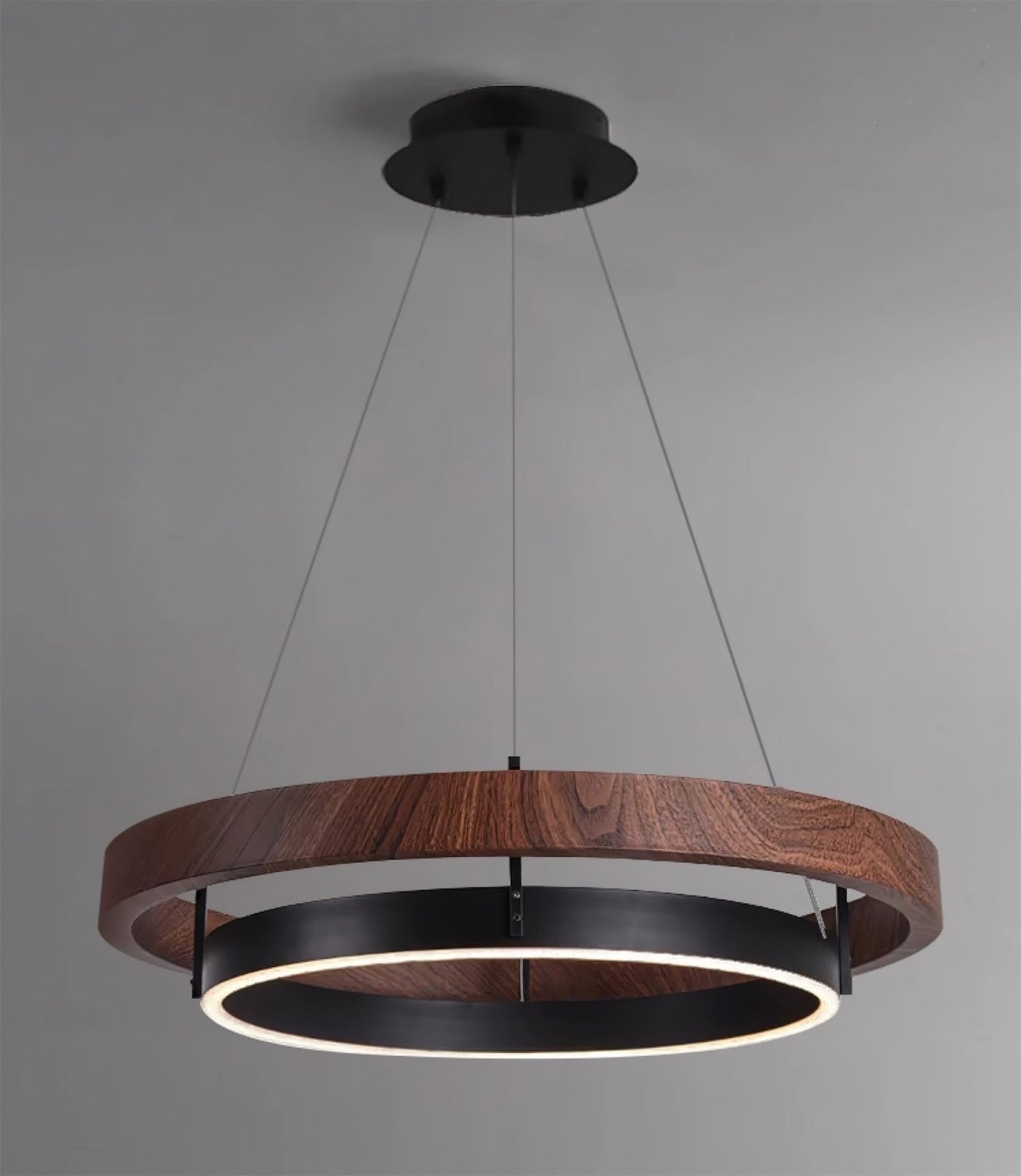Haloa Minimalist Ring Pendant - Modern LED Circular Chandelier for Living Room & Foyer