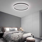 Nordic Halo Ceiling Light - Minimalist Circular LED Flush Mount for Bedroom & Nursery