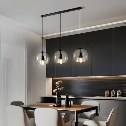 Nuvlight Smoky Grey Glass Pendant Light