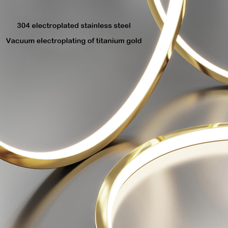 Grand Tiered Ring Chandelier - Modern Luxury Multi-Tier Lighting for Foyer & High Ceiling