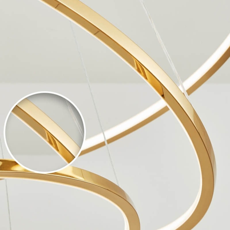 Grand Tiered Ring Chandelier - Modern Luxury Multi-Tier Lighting for Foyer & High Ceiling