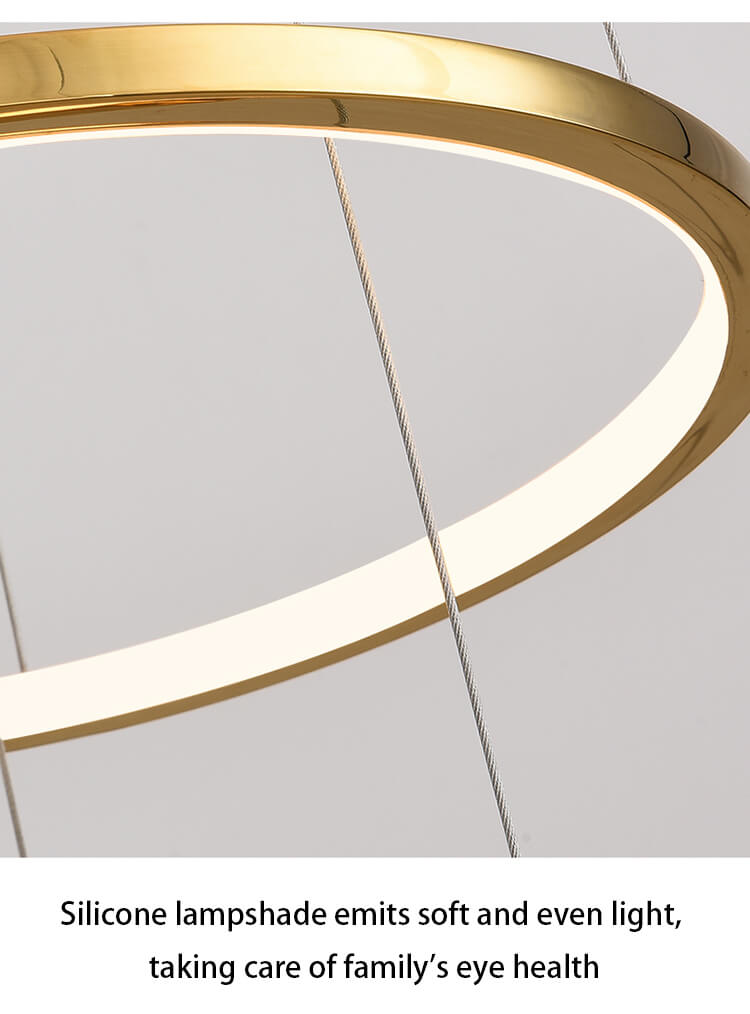 Grand Tiered Ring Chandelier - Modern Luxury Multi-Tier Lighting for Foyer & High Ceiling