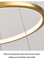 Grand Tiered Ring Chandelier - Modern Luxury Multi-Tier Lighting for Foyer & High Ceiling