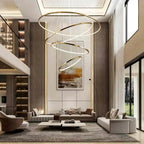 Grand Tiered Ring Chandelier - Modern Luxury Multi-Tier Lighting for Foyer & High Ceiling