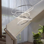 Grand Tiered Ring Chandelier - Modern Luxury Multi-Tier Lighting for Foyer & High Ceiling