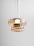 Levels Series Geometric Pendant - Modern Tiered Stacking Lamp for Dining Room & Kitchen
