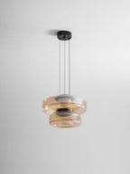Levels Series Geometric Pendant - Modern Tiered Stacking Lamp for Dining Room & Kitchen