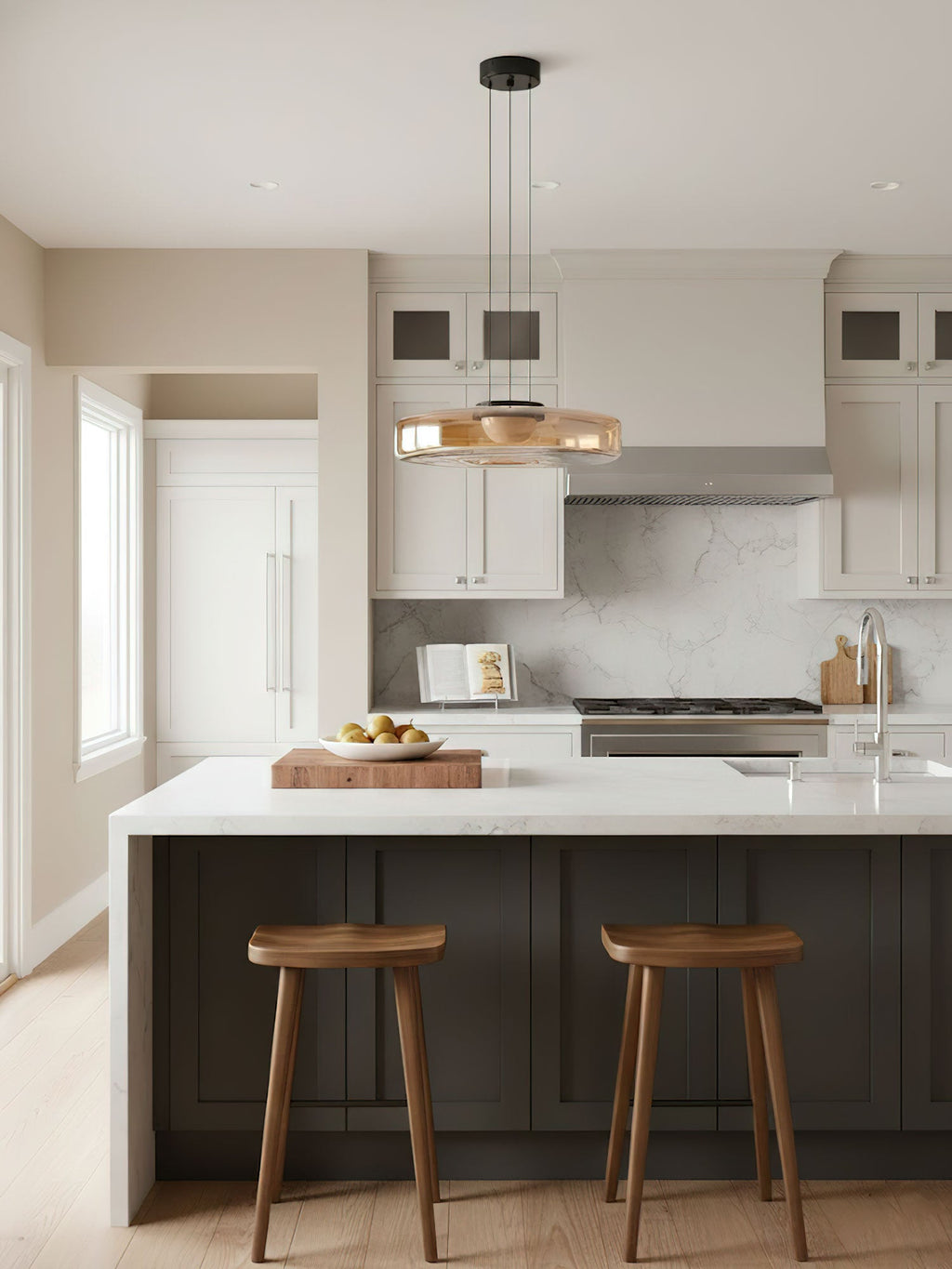 Levels Series Geometric Pendant - Modern Tiered Stacking Lamp for Dining Room & Kitchen