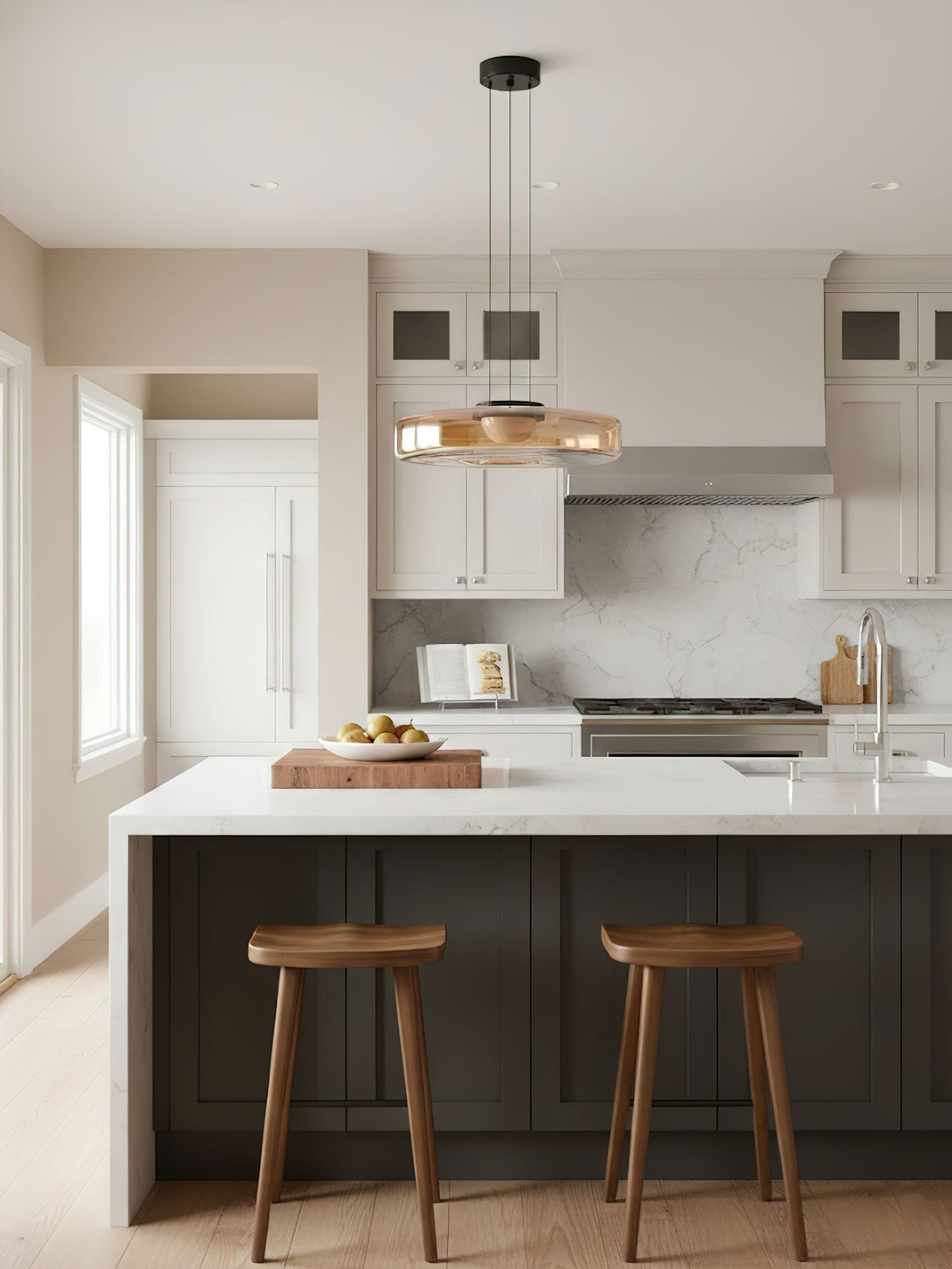 Levels Series Geometric Pendant - Modern Tiered Stacking Lamp for Dining Room & Kitchen