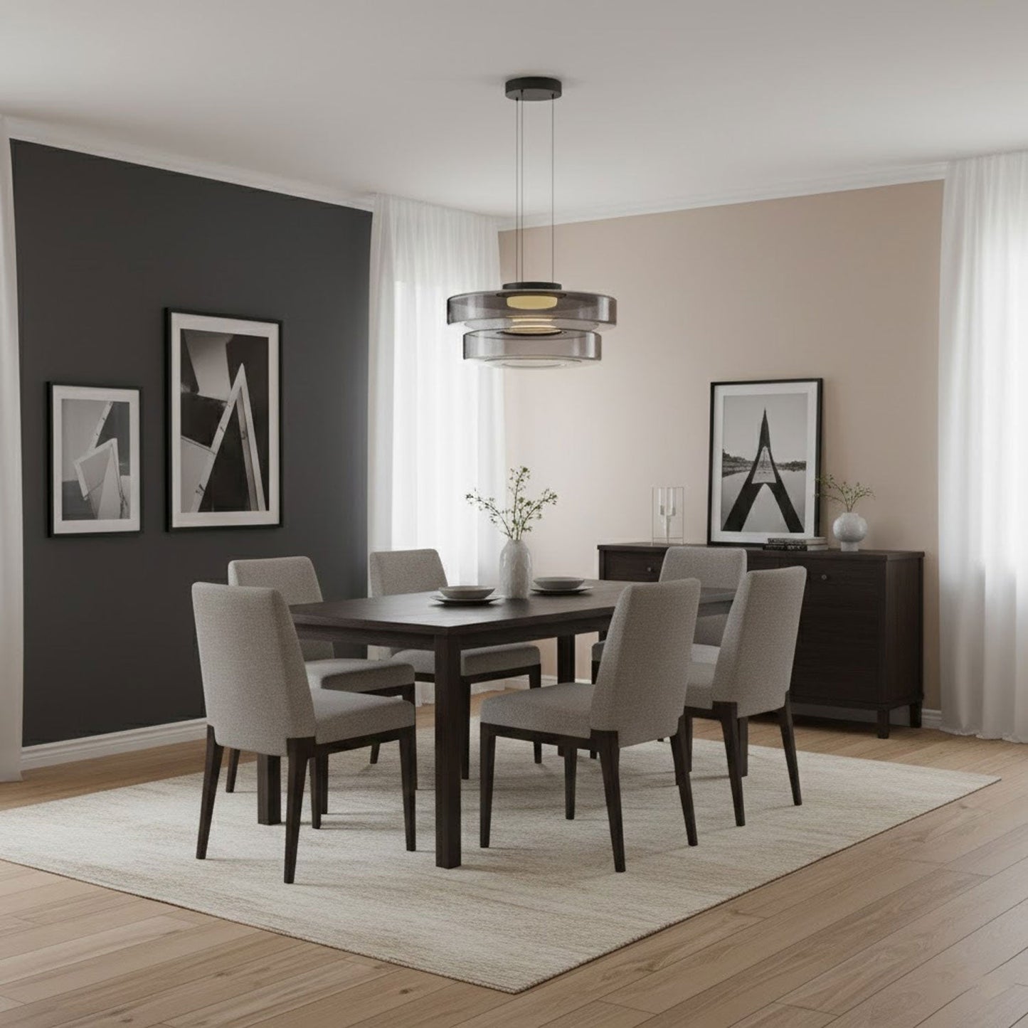Geometric Pendant Light for Dining Room