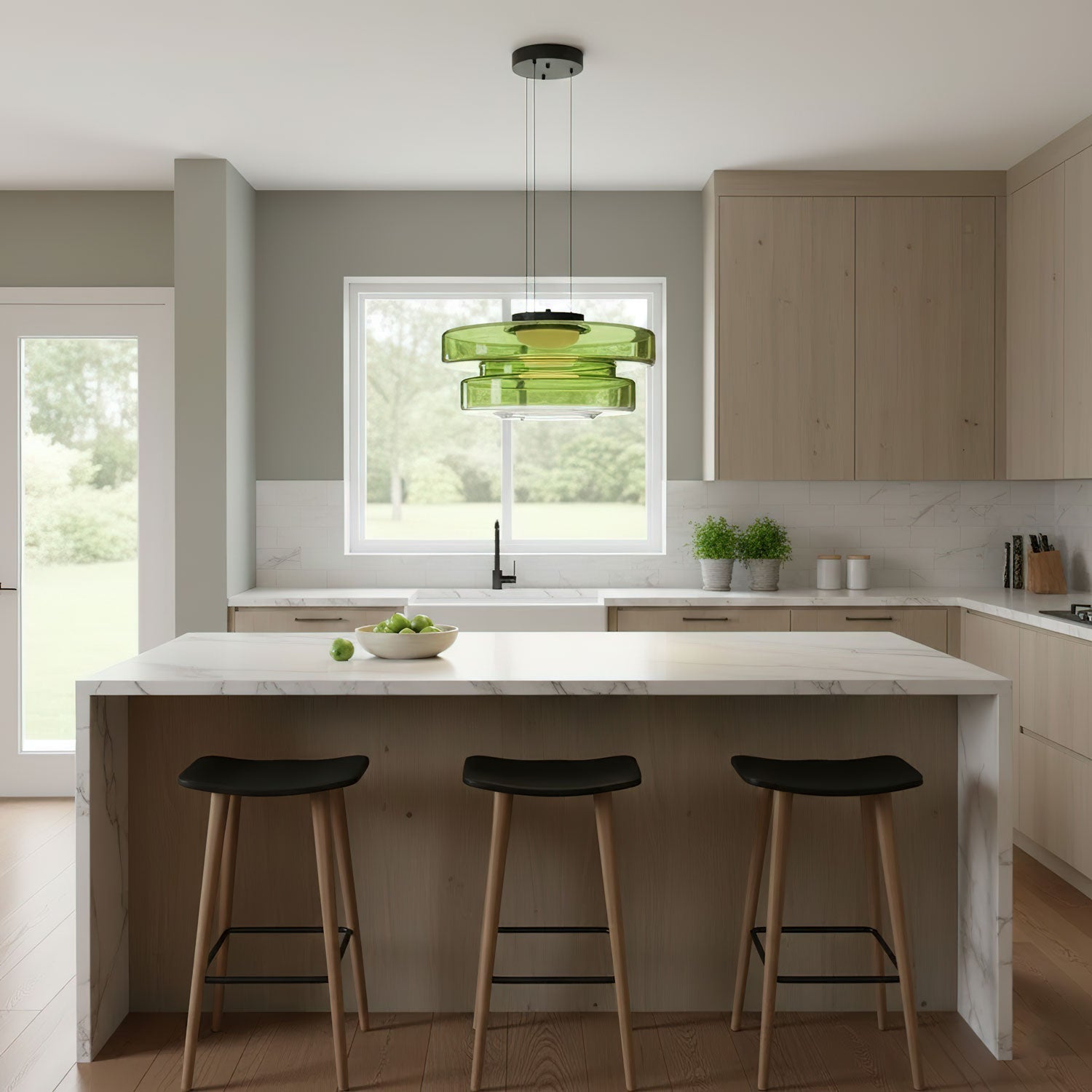 Levels Series Geometric Pendant - Modern Tiered Stacking Lamp for Dining Room & Kitchen