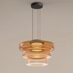 Levels Series Geometric Pendant - Modern Tiered Stacking Lamp for Dining Room & Kitchen