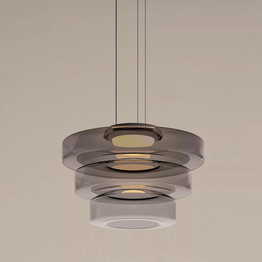 Levels Series Geometric Pendant - Modern Tiered Stacking Lamp for Dining Room & Kitchen