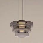 Levels Series Geometric Pendant - Modern Tiered Stacking Lamp for Dining Room & Kitchen