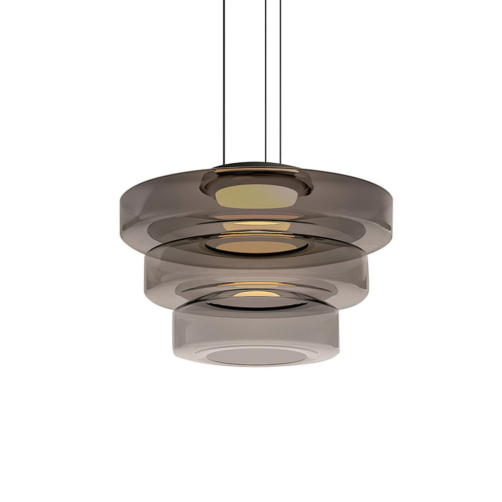 Levels Series Geometric Pendant - Modern Tiered Stacking Lamp for Dining Room & Kitchen