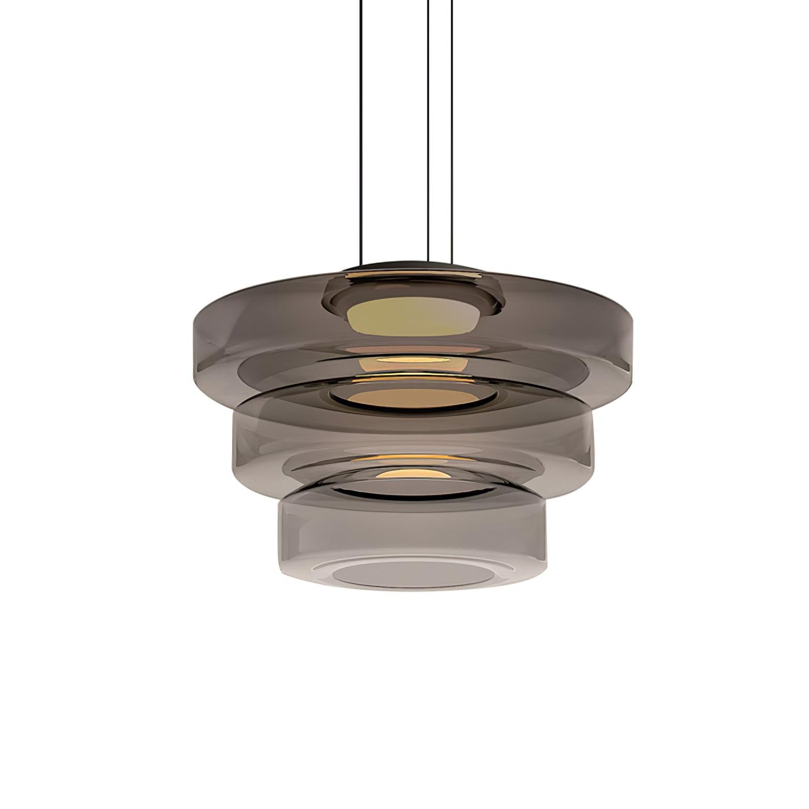 Levels Series Geometric Pendant - Modern Tiered Stacking Lamp for Dining Room & Kitchen