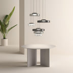 Levels Series Geometric Pendant - Modern Tiered Stacking Lamp for Dining Room & Kitchen