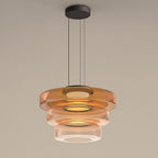 Levels Series Geometric Pendant - Modern Tiered Stacking Lamp for Dining Room & Kitchen