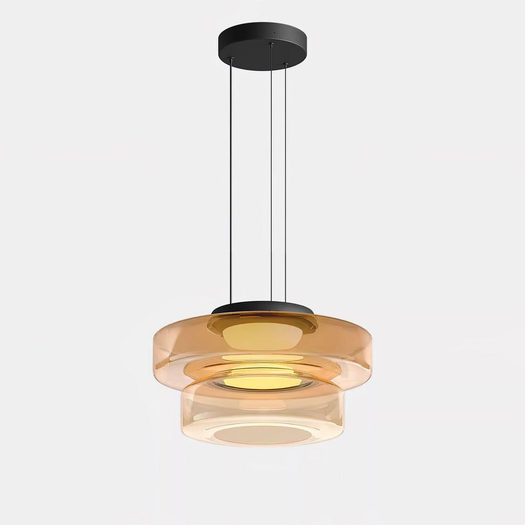 Levels Series Geometric Pendant - Modern Tiered Stacking Lamp for Dining Room & Kitchen