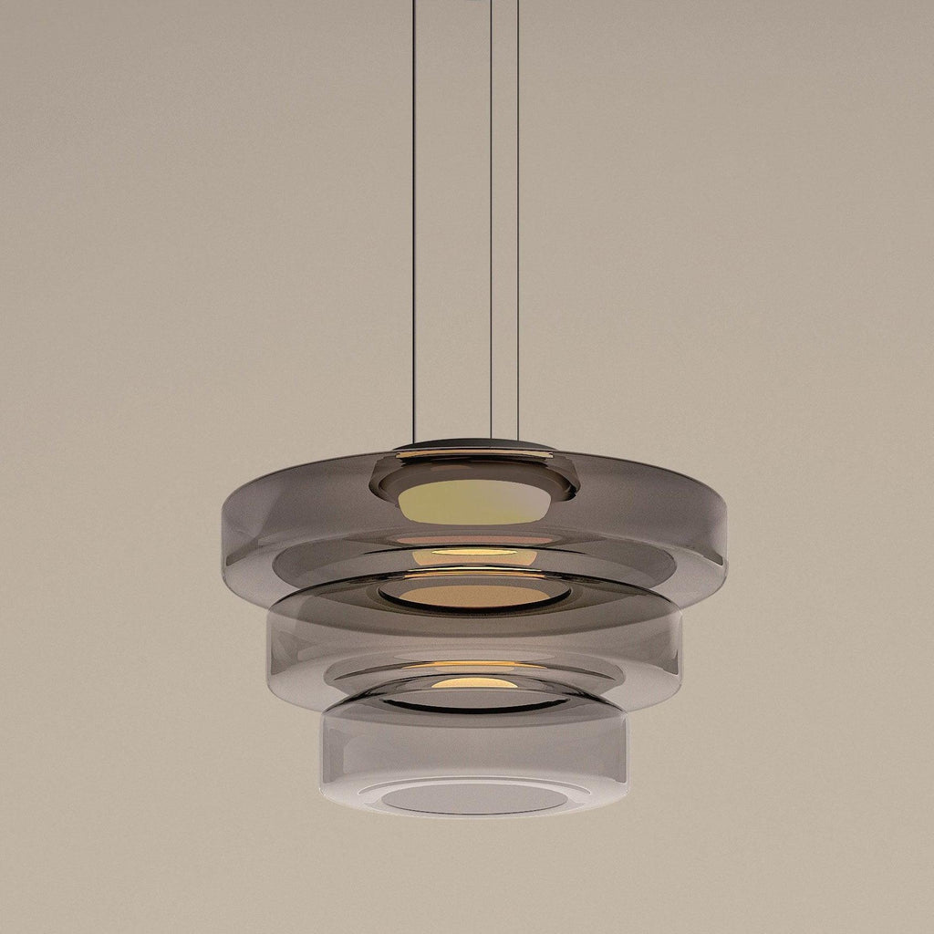 Levels Series Geometric Pendant - Modern Tiered Stacking Lamp for Dining Room & Kitchen