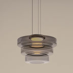 Levels Series Geometric Pendant - Modern Tiered Stacking Lamp for Dining Room & Kitchen