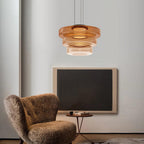 Levels Series Geometric Pendant - Modern Tiered Stacking Lamp for Dining Room & Kitchen
