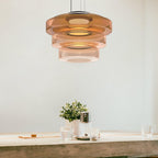 Levels Series Geometric Pendant - Modern Tiered Stacking Lamp for Dining Room & Kitchen