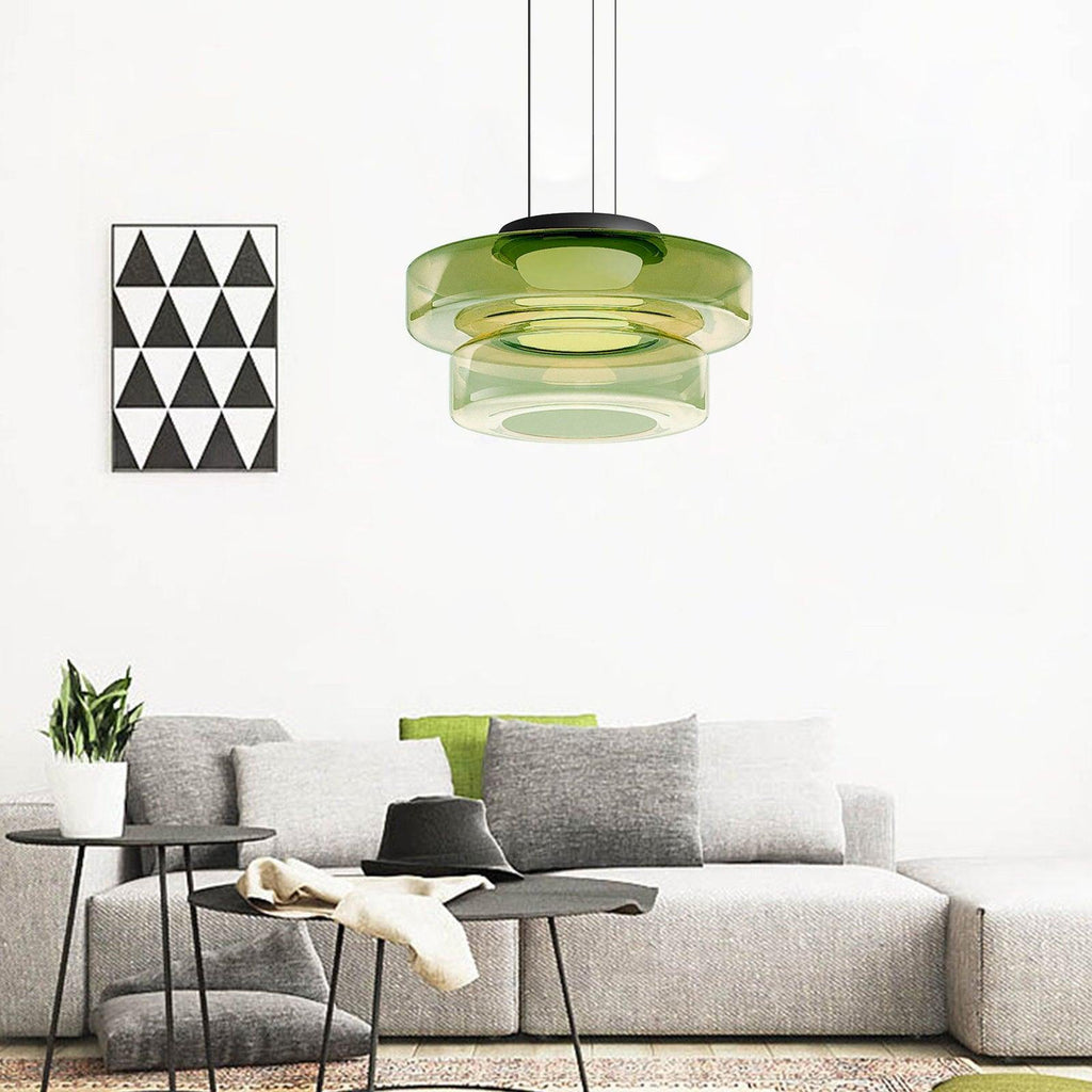 Levels Series Geometric Pendant - Modern Tiered Stacking Lamp for Dining Room & Kitchen