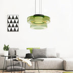 Levels Series Geometric Pendant - Modern Tiered Stacking Lamp for Dining Room & Kitchen