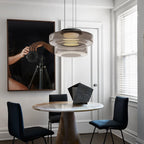 Levels Series Geometric Pendant - Modern Tiered Stacking Lamp for Dining Room & Kitchen