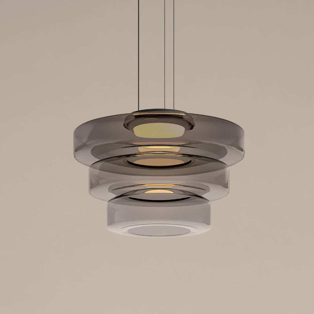 Levels Series Geometric Pendant - Modern Tiered Stacking Lamp for Dining Room & Kitchen