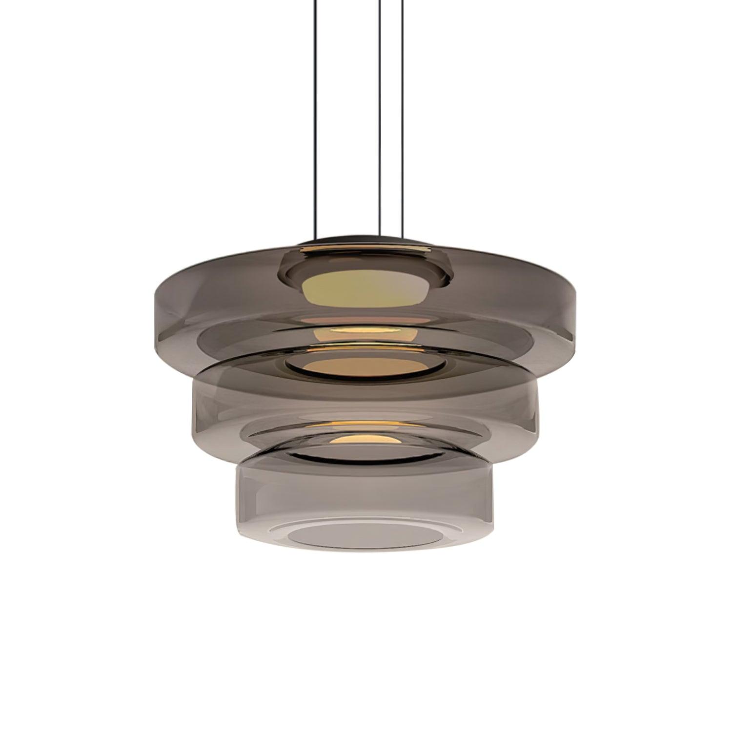 Levels Series Geometric Pendant - Modern Tiered Stacking Lamp for Dining Room & Kitchen