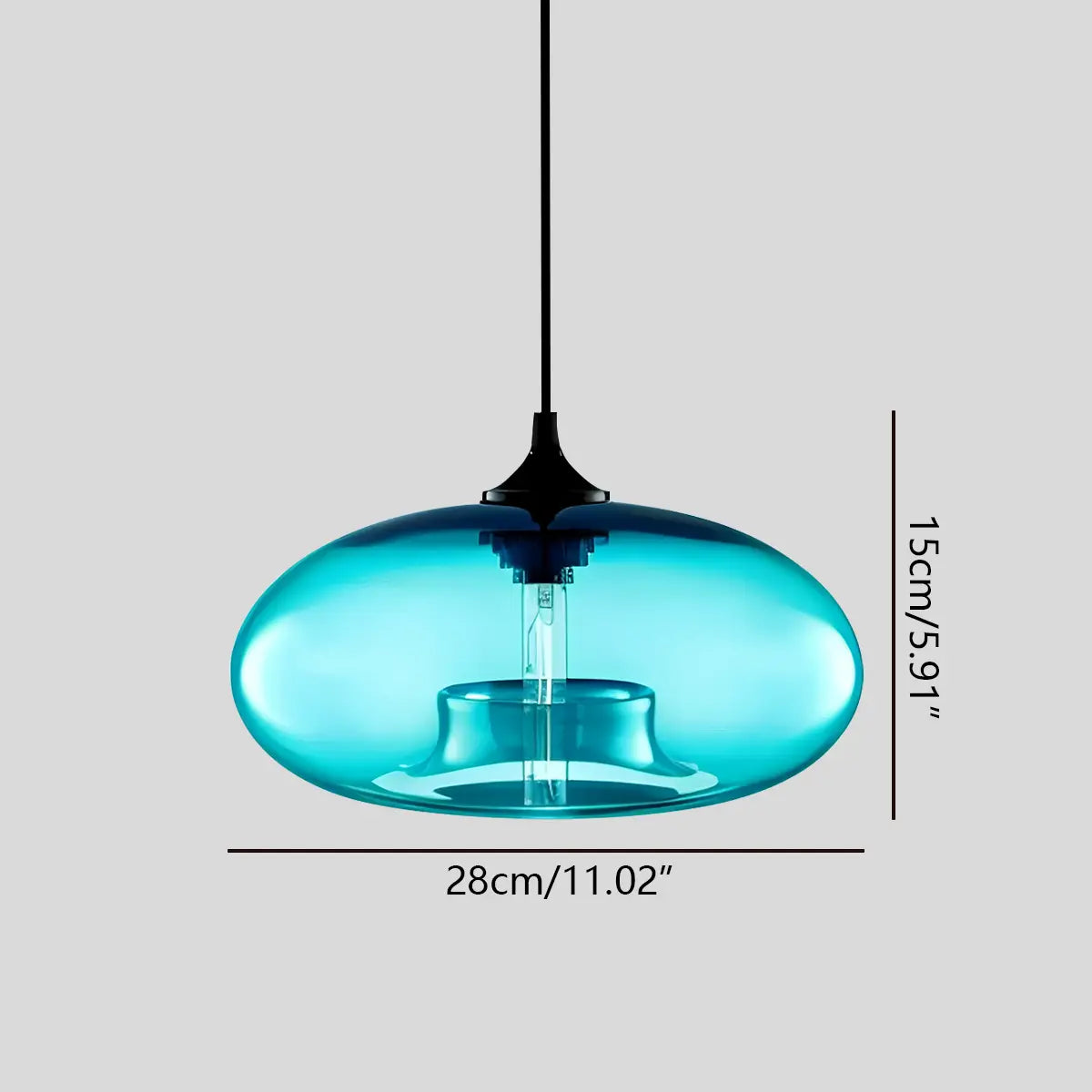 Nuvlight Hand-Blown Color Glass Pendant Light
