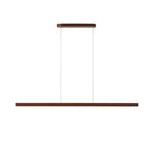 Linear Wood Pendant Light - Modern Organic Hanging Bar for Kitchen Island & Dining Table