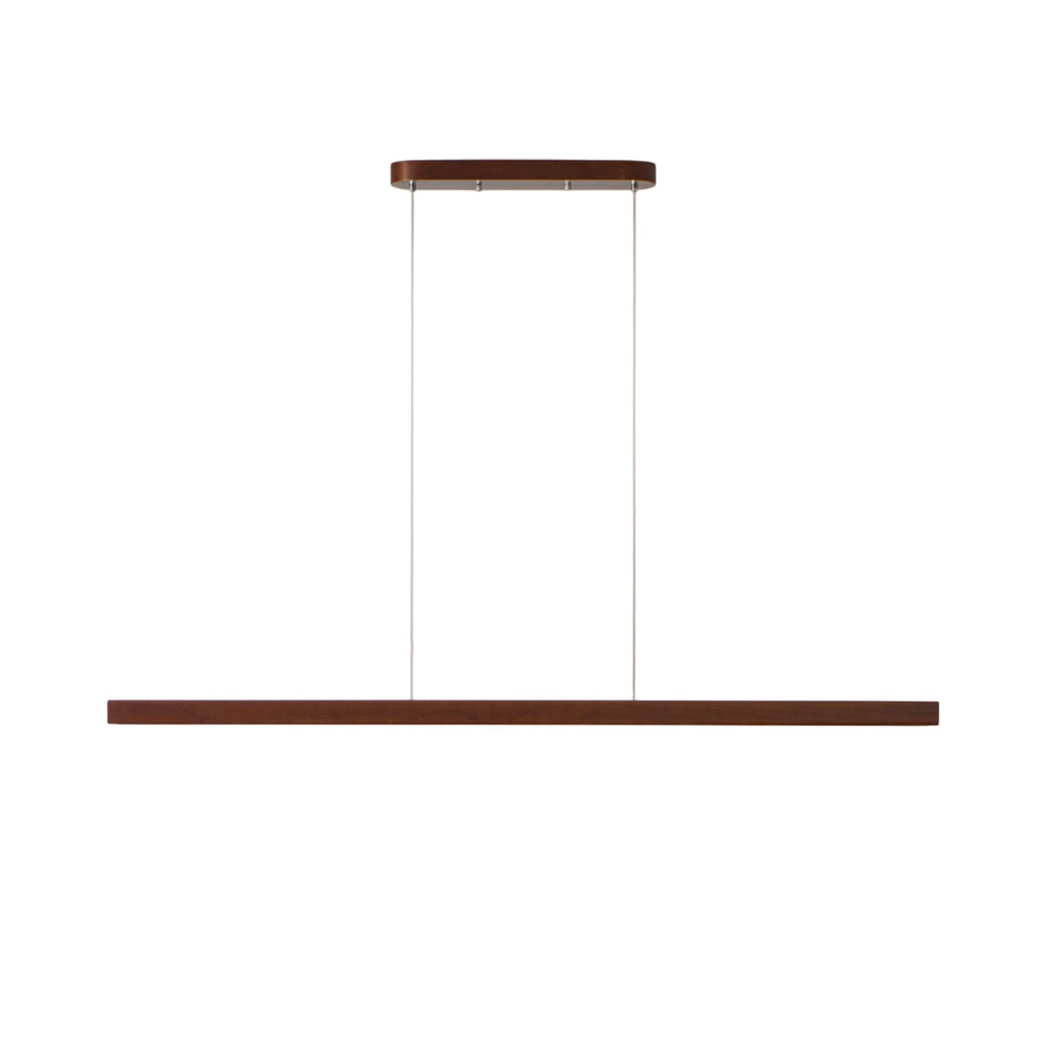 Linear Wood Pendant Light - Modern Organic Hanging Bar for Kitchen Island & Dining Table