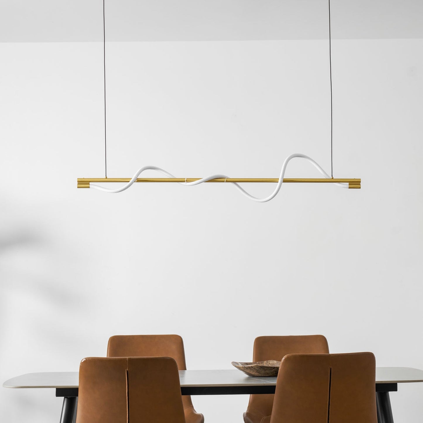 Linear Wave Pendant Light for Kitchen Island