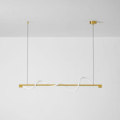 Linear Wave Pendant Light for Kitchen Island