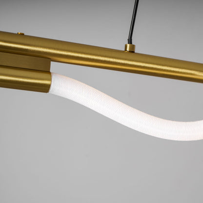 Linear Wave Pendant Light for Kitchen Island