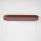 Linear Wood Pendant Light - Modern Organic Hanging Bar for Kitchen Island & Dining Table