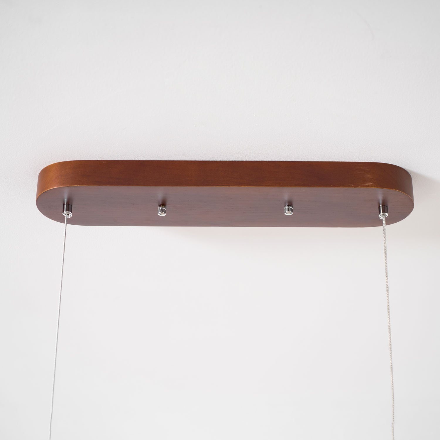 Linear Wood Pendant Light - Modern Organic Hanging Bar for Kitchen Island & Dining Table