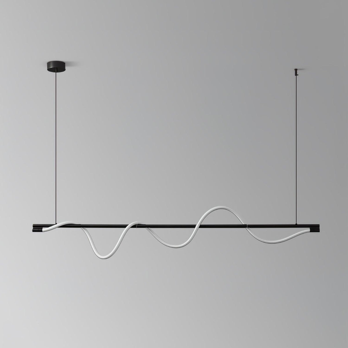 Linear Wave Pendant Light for Kitchen Island