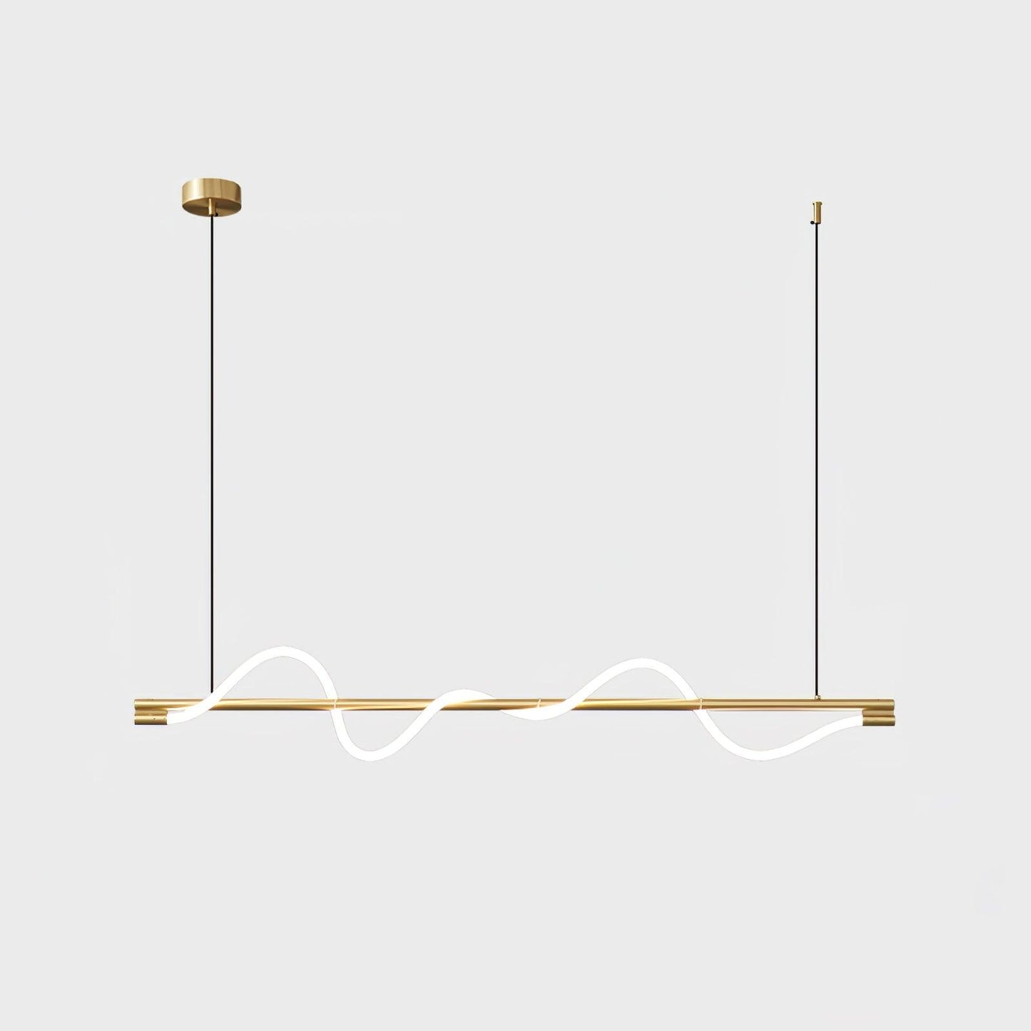 Linear Wave Pendant Light for Kitchen Island