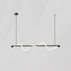 Linear Curve Wave Pendant - Modern S-Shaped Island Light for Kitchen & Dining Table