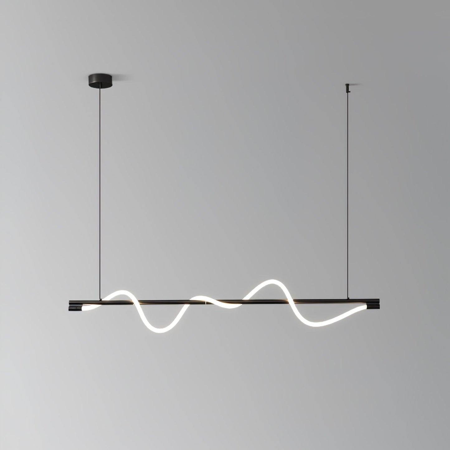 Linear Wave Pendant Light for Kitchen Island