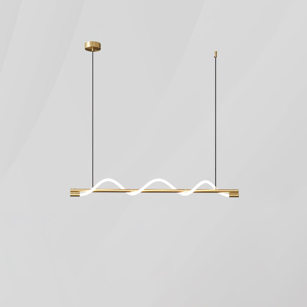 Linear Wave Pendant Light for Kitchen Island