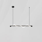 Linear Curve Wave Pendant - Modern S-Shaped Island Light for Kitchen & Dining Table