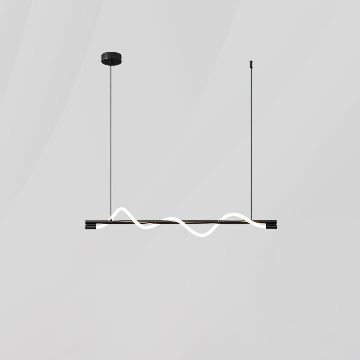 Linear Wave Pendant Light for Kitchen Island