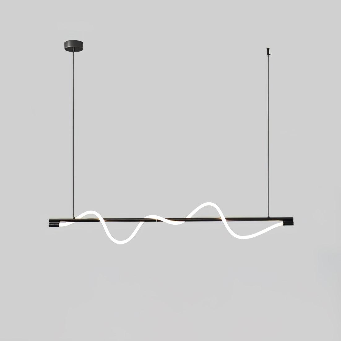 Linear Wave Pendant Light for Kitchen Island