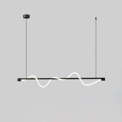 Linear Wave Pendant Light for Kitchen Island